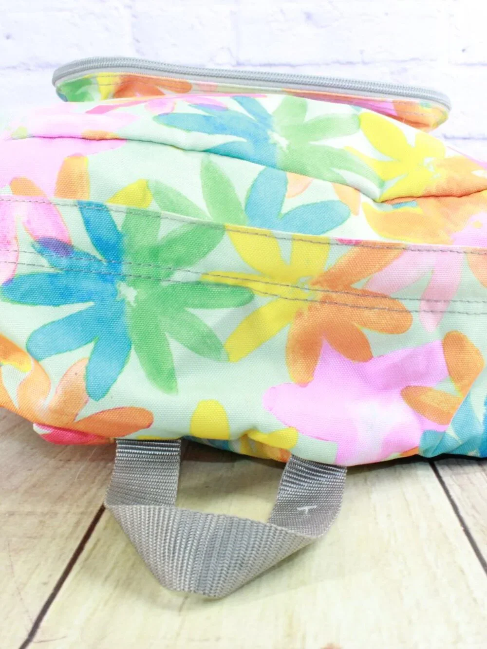 READ - LL Bean Original 24L Book Pack School Travel Multicolor Flowers